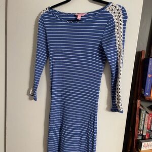 Lilly Pulitzer Blue and White Striped Dress